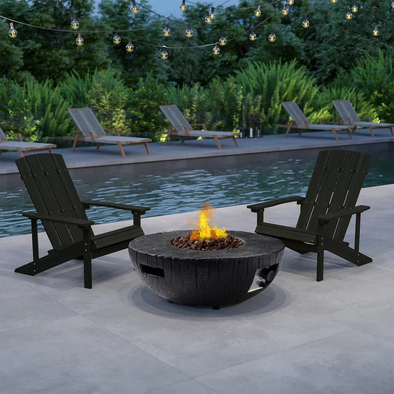 10'' H Steel Propane Outdoor Fireplace